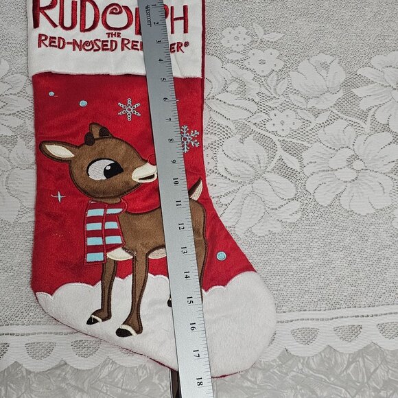 Rudolph Red Nose Reindeer Stocking 17" Christmas Dan Dee holiday nostalgia colle - Picture 6 of 8